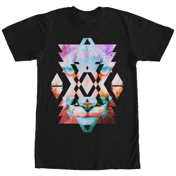 Men's Lost Gods Geometric Cougar Graphic Tee Black 2X Large