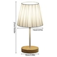 thumbnail image 5 of Small Table Lamp for Bedroom, Bedside Lamps for Nightstand, Wood Night Stand Light Lamp for Kids Room Living Room,White, 5 of 7