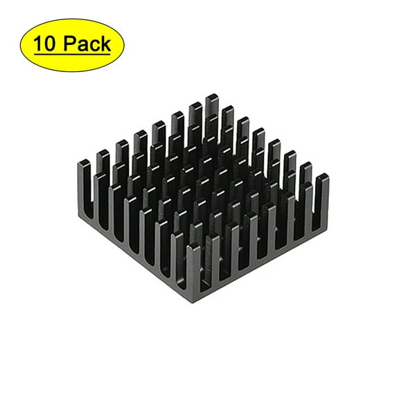 Electronic Radiators Heatsink for MOS GPU IC Chip Black 25 x 25 x 10 mm 10pcs