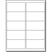 White Removable Labels - Mailing Size 2" x 4" - 10 per Sheet - for Inkjet/Laser Printers - 25 Sheets / 250 Labels