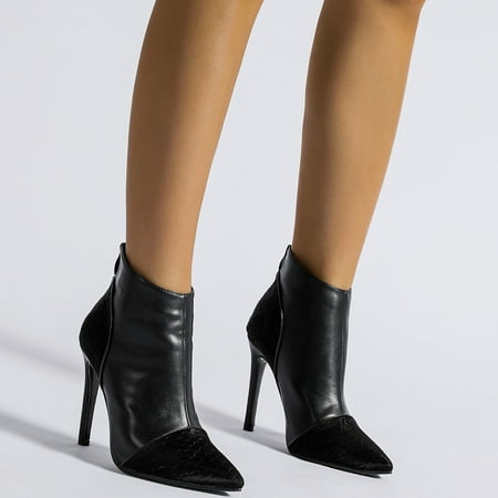 

Binmer Boots Slim Boots Women s Pointed Head Thin Heel Soft Leather Back Zipper Solid Short Boots