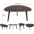 thumbnail image 3 of Oval Coffee Table for Small Space , Simple Modern Center Table with OAK Wood LegsH, 3 of 18