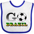 thumbnail image 3 of Inktastic Go, Brazil- Soccer, Football Boys or Girls Baby Bib, 3 of 4