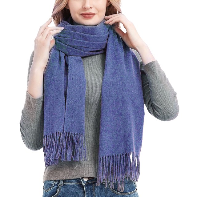 Bufanda cálida de invierno a la moda para mujer, bufanda de Color sólido, bufanda de punto con borlas Fridja nalpqowj2660