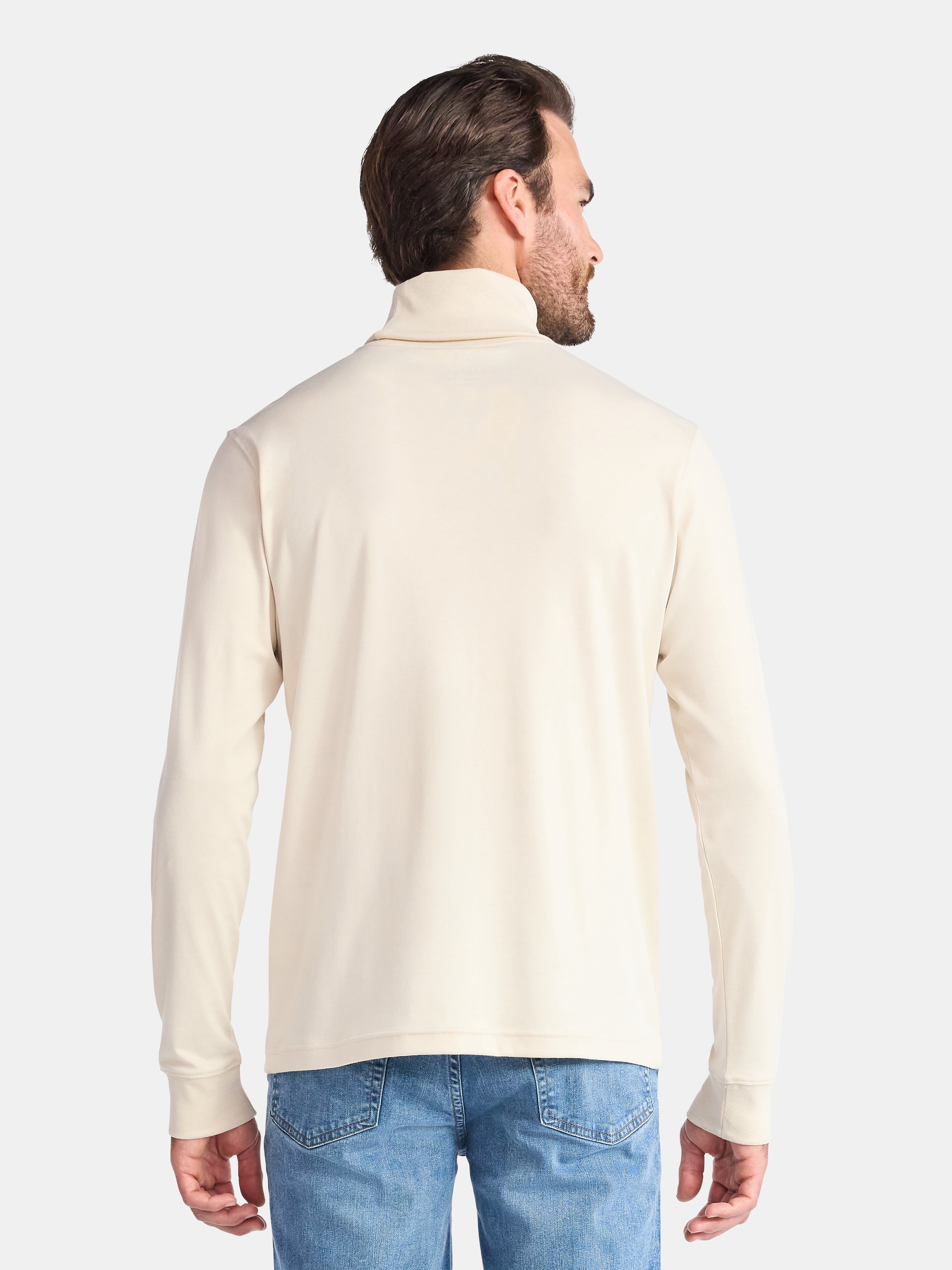 George Men's Turtleneck Pullover with Long Sleeves, Sizes S-3XL