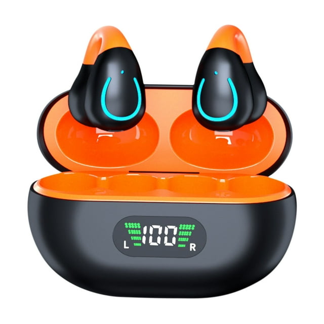 Auriculares Bluetooth con clip de anillo, estéreo de oreja a oreja, auriculares sin oreja, auriculares Bluetooth