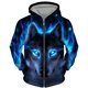 thumbnail image 4 of Nueva sudadera con cremallera de lobo con estampado 3D, sudadera con cremallera de gran tamaño para hombre, sudadera informal de calle, ropa de otoño e invierno para hombre, 4 of 5