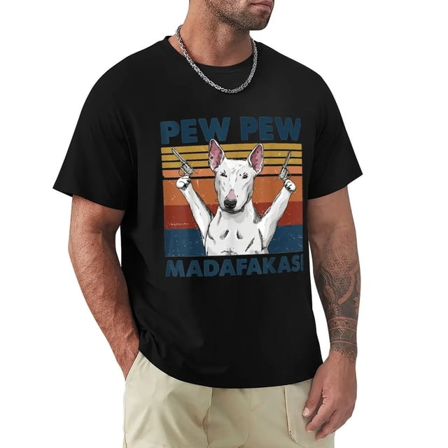 Camisetas de Bull Terrier para hombres y mujeres ropa de calle divertida y versátil Harajuku manga corta algodón Vintage Casual Tops Unisex con estilo