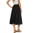 thumbnail image 4 of Liquidation d'Été 2025! Robe Grande Taille pour Femmes, Liquidation d'Été pour Femmes, Mode Robe Longue à Volants avec Poches et Taille Extensible Unie pour Femmes, 4 of 5