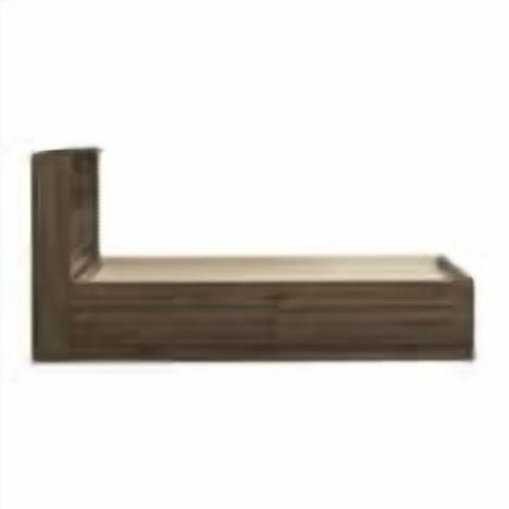 Your Zone Easy to Assemble Storage Bed with Bookcase Headboard, Twin, Canyon Walnut Finish