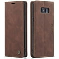 thumbnail image 3 of KOMI Wallet Case for Samsung Galaxy S8 Plus, Premium PU Leather Case Vintage Matte Wallet Flip Cover [Card Slots] [Magnetic Closure] Stand Function Folio Shockproof Full Protection Coffee, 3 of 5