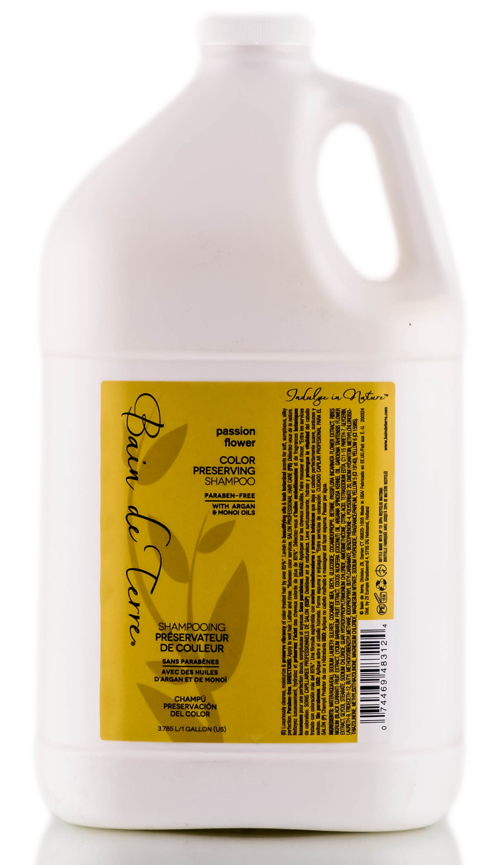 128 oz , Bain de Terre Passion Flower Color Preserving Shampoo Hair, Pack of 1 w/