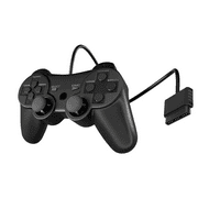 RetroFam 2 Pack Wired Controller Compatible for PlayStation 2 PS2 Game Console, Black