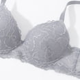 thumbnail image 4 of Inglocry Lace Nursing Bra, Wirefree Padded Nursing Bras for Breastfeeding, V Neck Maternity Bra for Pregnancy, Soft Lace Gray 90B, 4 of 7