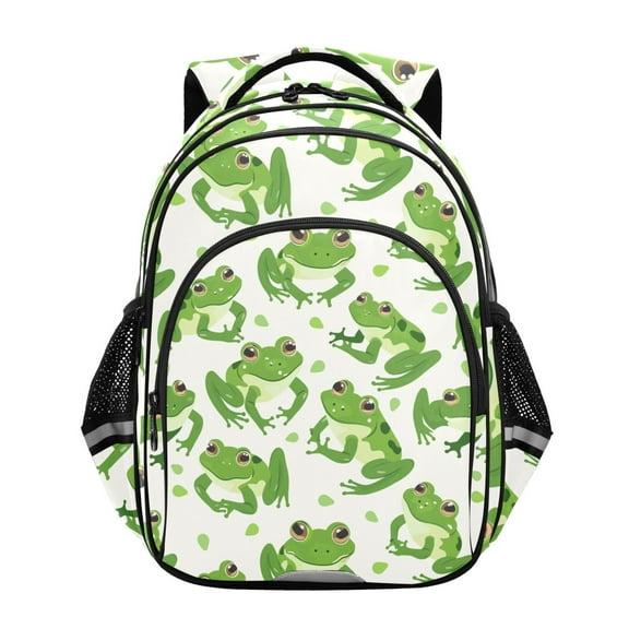 ALAZA Cute Cartoon Green Frogs School Backpack Elementary Bag Bookbag Travel Rucksack