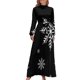 thumbnail image 1 of Copos de nieve. Vestido largo negro Vestido largo mujer Ropa de verano para mujer, 1 of 4