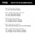thumbnail image 2 of Max Advanced Brakes - Brake Kit for 2016 2017 2018 2019 2020 2021 2022 2023 Chevy Camaro Front and Rear Replacement Disc Brake Rotors and Ceramic Brake Pads, 2 of 9