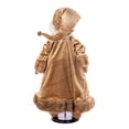 thumbnail image 3 of Vickerman 24" Mocha Velvet Santa Doll with Stand. This santa has glasses, stand is removeable., 3 of 7