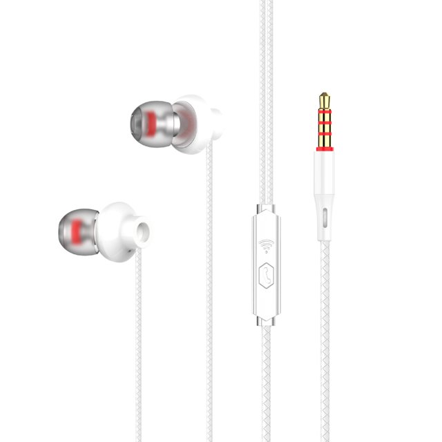 Graflsoa Casque de Jeu Léger avec Micro, Prise 3,5 mm, Écouteurs en Silicone Confortables pour iOS/Android/PC, Blanc (X31)
