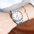 thumbnail image 4 of GUANQIN Women Men Couple Lovers Day Date Vintage Wristwatch Analog Automatic Mechanical Self-Wind Sapphire Crystal Stylish Wrist Watch Stainless Steel Luminous Waterproof Business Clock, 4 of 8