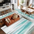thumbnail image 5 of Teal Grey Ombre Area Rugs 4x6 for Living Room, Abstract Art Oil Painting Modern Non Slip Washable Rug Runner, Low Pile Indoor Floor Carpet Mat Bathroom Rugs for Bedroom, Kids Room, 5 of 9