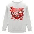 thumbnail image 4 of Mens Graphic Sweatshirts Happy Valentine's Day Shirts Comfy Loose Pullover Tops Cute Love Heart Printed Couple Matching Shirts 2025 Spring Clothes(White,M), 4 of 6