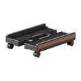 thumbnail image 2 of amagogo Computer Stand Holder Heavy Duty Sturdy Wide Adjustable Computer Riser Mobile PC Black Wood Grain, 2 of 10