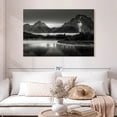 thumbnail image 2 of Elephant Stock Oxbow Bend Bw Wall Art - Horizontal Canvas Wall Art - Living Room Wall Decor - Nature Canvas - Black And White Decor - 48" x 32", 2 of 8