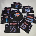 thumbnail image 2 of Camiseta de baloncesto Trillest Space Jam Bugs 1 Lola 10 Podolak 96 TAZ D.Duck 2 Black Tune Squad para hombre, ropa para fiesta de Halloween, 2 of 5