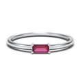 thumbnail image 1 of East-West Stackable Baguette Birthstone Ring - Ruby (July), 1 of 5