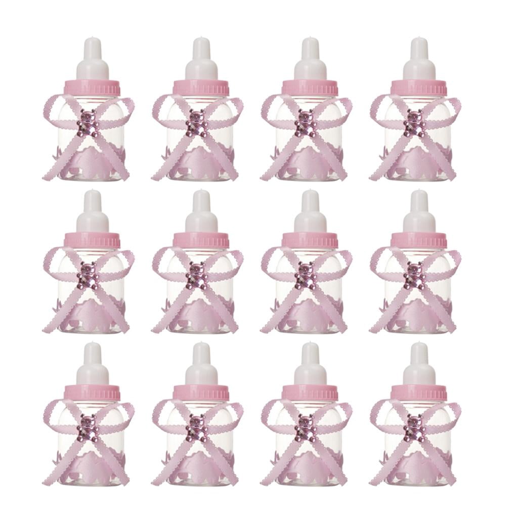 Botellas de bebé Shower, 12 piezas baby Shower Favors Botellas de con ...