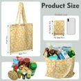 thumbnail image 2 of Vintage Daisy Print Reusable Grocery Tote Bag – Large Canvas Shopping Bag with Boho Floral Watercolor Design, Eco-Friendly & Heavy-Duty Market Tote for Women, Farmers Market, Beach, Spring & Summer, 2 of 5