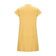 thumbnail image 6 of Levmjia Short Sleeve Dress For Women Casual Dress Round Neck Short Sleeve Solid Color Polyester Summer Beach Vacation Comfort Fit Multi Colors Available Sale, 6 of 9