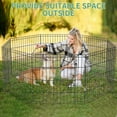 thumbnail image 6 of HiiKaa 8 panel 24in High Foldable Metal Dog Pen with Door,Puppy Playpen Indoor Outdoor,Pet Playpen, 6 of 8