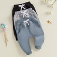 thumbnail image 5 of Okbabeha 3 Pack Baby Boy Pants Toddler Sweatpants Athletic Solid Color Elastic Waist Joggers Leggings, 5 of 7