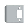 thumbnail image 2 of Deltana Spe250 2-1/2 Tall Extended Lip Strike Plate - Chrome, 2 of 2