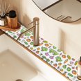 thumbnail image 2 of Yayeee Faucet Mat for Kitchen Sink 14.7" Diatomite Long Splash Guard Pad, Green Vegetables Pattern, 2 Pack, 2 of 7