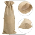 thumbnail image 6 of Clearance! 10pcs Jute Wine Gift Bags, 14 x 6 1/4 inches Wine Christmas Bags Wine Bottle Gift Bags with Drawstring for Christmas, Wedding, Travel, Birthday, Holiday Party, 6 of 8