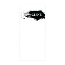 Koyal Wholesale Black Brushstroke Printable Wedding Paper Menu Cards for DIY Printer, Pack of 52