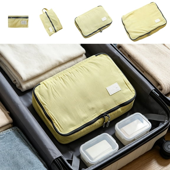 Luggage Packing Cubes, Organizer Bags for Travel, Multi-Size Space-Saving Pouches with Zipper, Used for Shoe, Tioletry, Clothing