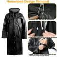 thumbnail image 6 of 2 Pack Rain Ponchos for Adults Men Women, Reusable EVA Clear Raincoat Waterproof with Hood Heavy Duty, 6 of 8