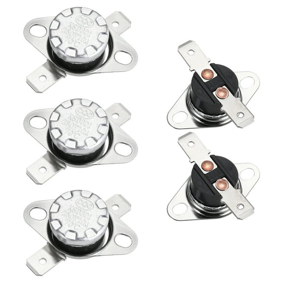 5PCS Temperature Control Switch Thermostats 70°C 10A N.C 6.3mm Pin