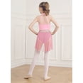 thumbnail image 3 of Yartina Kids Girls Mock-Neck Ballet Lyrical Dance Dress Gymnastics Modern Contemporary Costume Dark Pink 8, 3 of 6