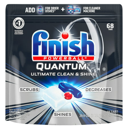 Finish Quantum 68ct, Dishwasher Detergent Tabs, Ultimate Clean &