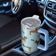 thumbnail image 6 of OBREWU Dachshund Footprint Bone-1 Tumbler with Handle and Lid,Dachshund Footprint Bone-1 40oz Double Wall Vacuum Insulated Tumbler,Cups Gift for Women and Men, 6 of 7
