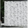 thumbnail image 4 of Ambesonne Grey Shower Curtain, Waterdrops Monochrome, 69"Wx70"L, Grey, 4 of 5
