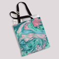 thumbnail image 2 of PKQWTM Beautiful hand painted marble texture Canvas Shoulder Bags Handbags Tote Bags Shopping Bag, 2 of 2