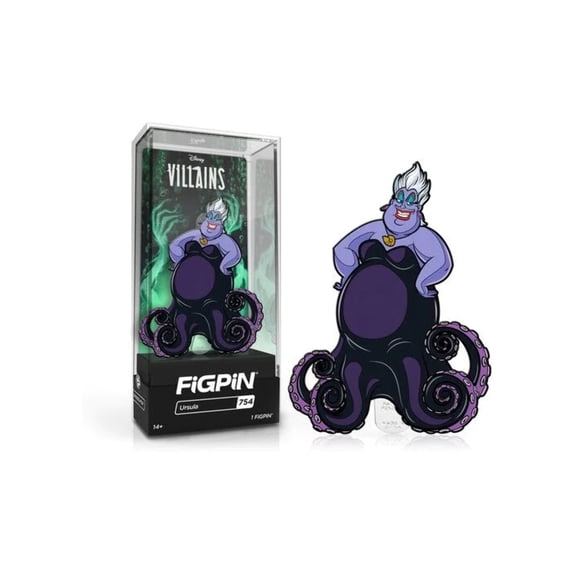 FiGPiN Disney Villains Ursula Collectible Pin, Cast Zinc Alloy, 3 inch Tall Action Figure