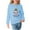 Light Blue, variant on Little Girl Sweatshirts Size 6 Fashion Graphic Long Sleeve Casual Cotton Shirt 3-11T Kids Fall Pullover Top, Beige, 4 Years