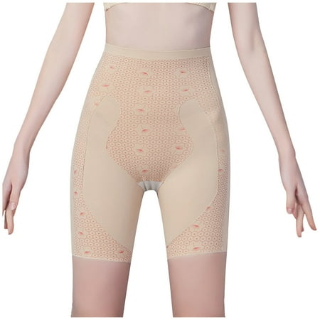 JGGSPWM Shapewear for Women Tummy Control Butt Lifter High Waist Panty Compression Shorts Waist Trainer Body Shaper Hip Lift Waist Girdle Beige XXL